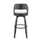 Armen Living Julius 26" Gray Faux Leather and Black Wood Bar Stool LCJUBABLGR26 - alternate 10